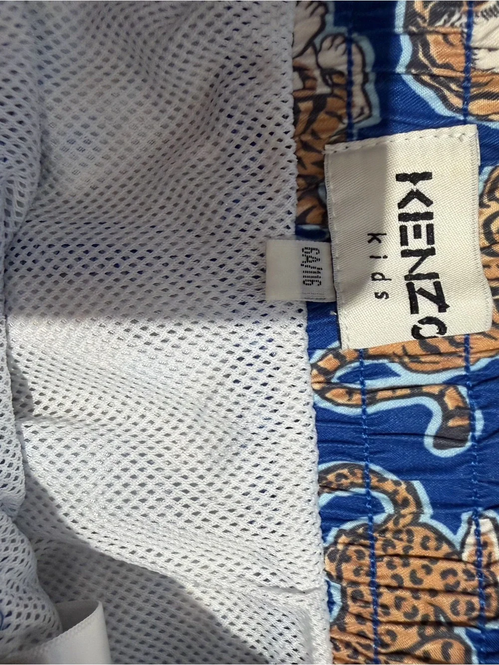 Kenzo Kids Blue Tiger-Print Swim Shorts